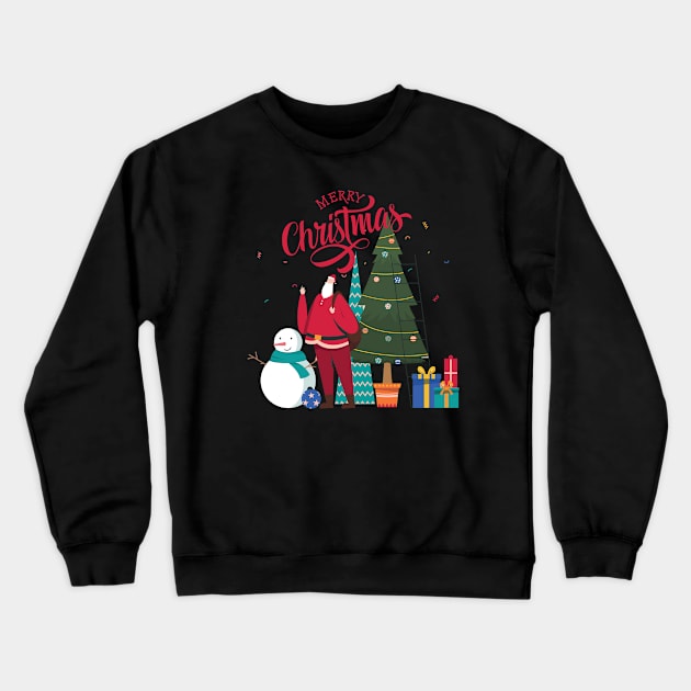 Merry Christmas Crewneck Sweatshirt by TeesByKimchi